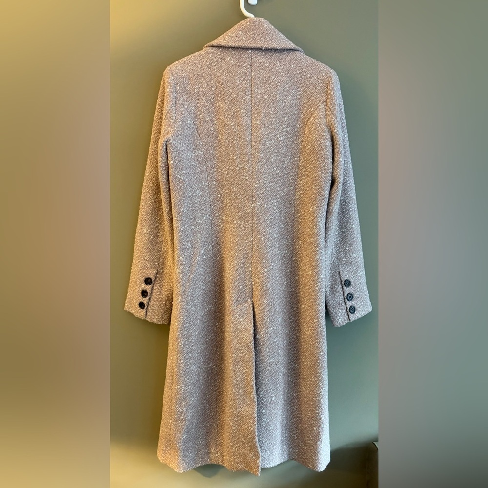 Badgley Mischka Textured Blush Pink Pea Coat size XS - Picture 3 of 13